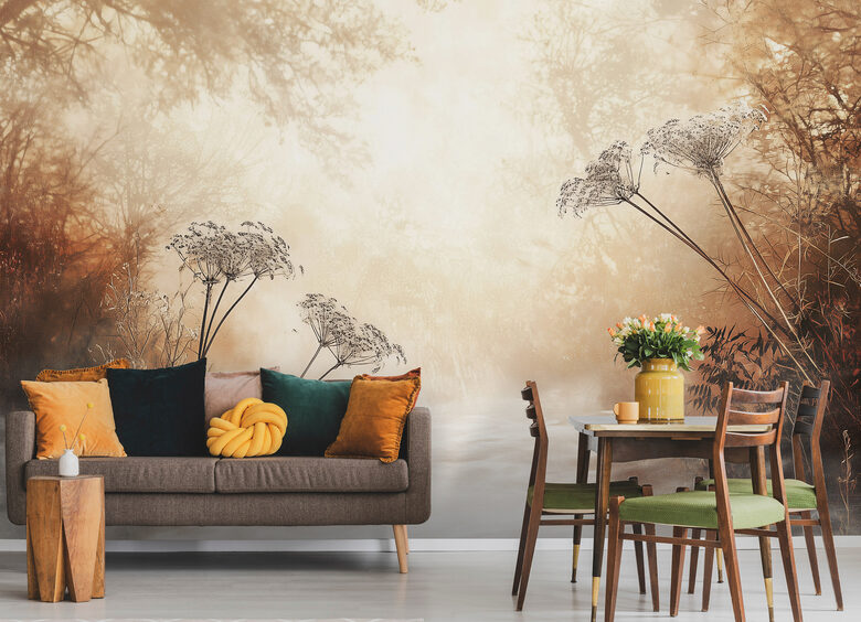 Фотообои: Туманный Осенний Пейзаж