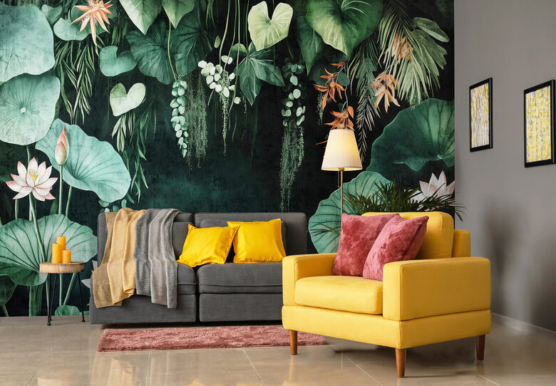 Фотообои: Джунгли С Цветами Лотоса