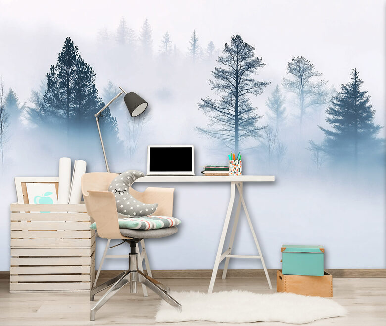 Фотообои: Туманный Зимний Лес