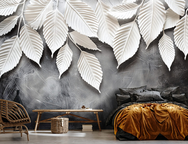 Fototapete: 3D Baltas Lapas 