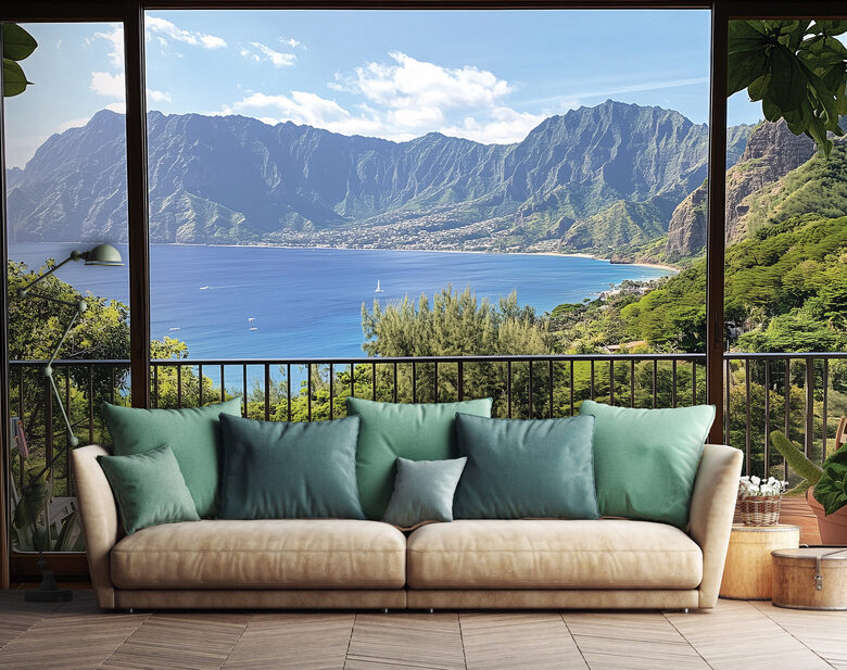 Fototapete: Panorāmas Skats uz Tropu Līci 