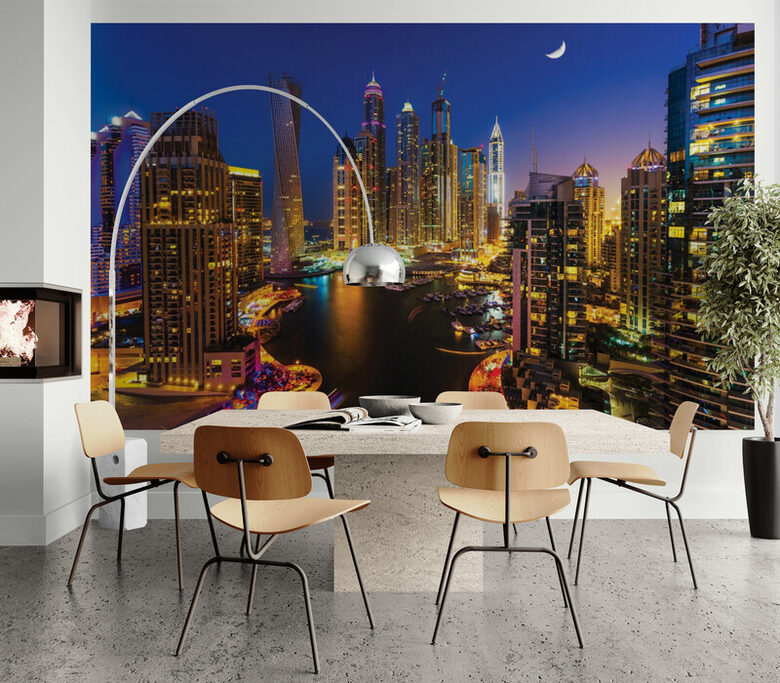 Fototapete: Dubaijas Marīna Naktī 