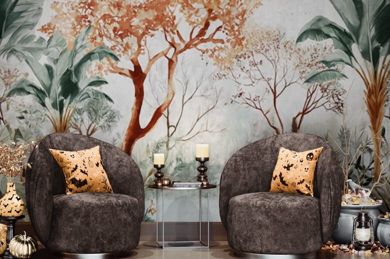 Fototapete: Tropu Koks Un Banānu Lapas