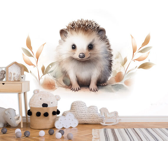 Fototapete: Akvareļa Ezītis