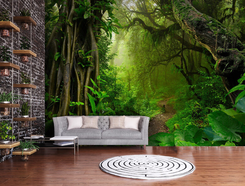Wall Mural: Jungle Forest with Path 
