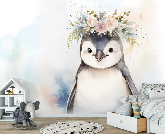 Fototapete: Akvareļa Pingvīna Mazulis 
