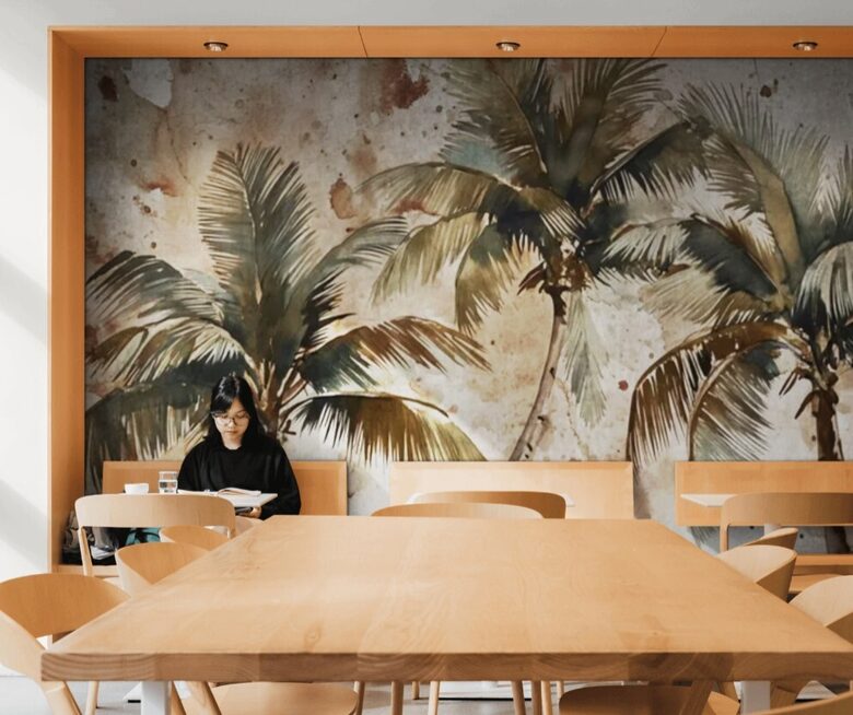 Fototapete: Vintage Akvareļa Palmas 