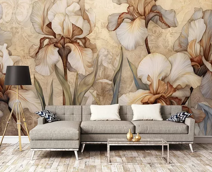 Fototapete: Krēmkrāsas Īrisi 