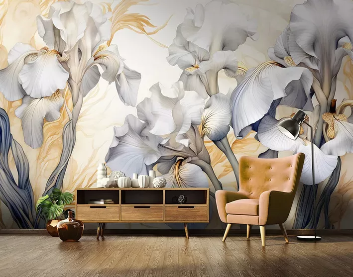 Fototapete: Īrisi lieli ziedi