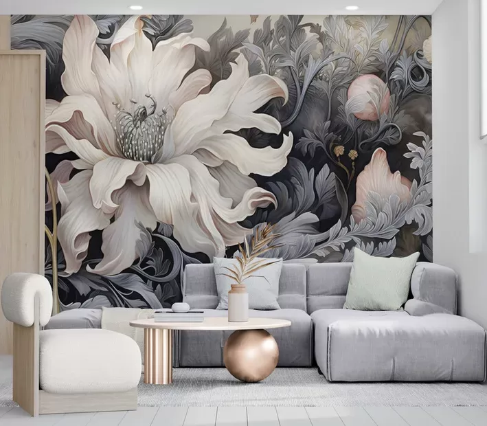 Фотообои: Кремово-Белый Цветок 