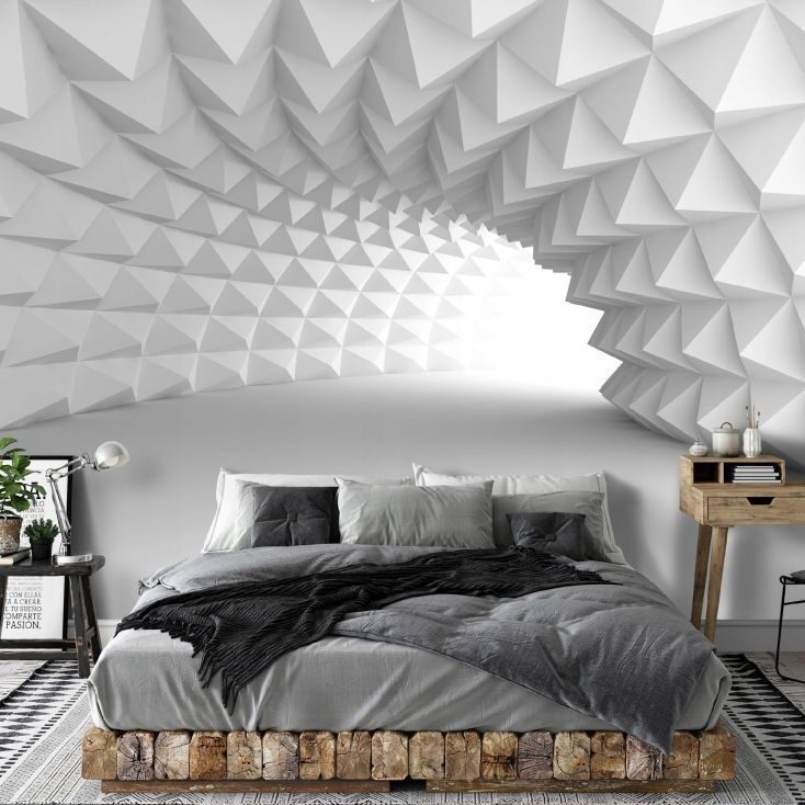 Fototapete: Abstraktais ģeometriskais tunelis 3d 