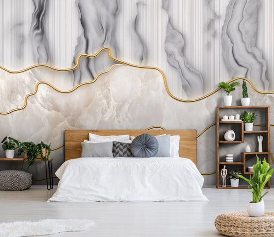 Fototapete: Abstrakti Zelta Viļņi