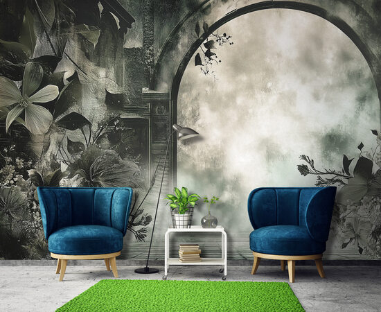 Fototapete - Abstrakts arka miglā/dūmakā (Kods:15388)