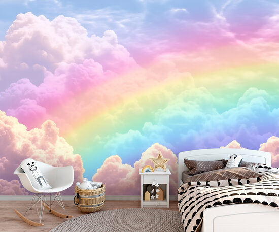 Fototapete - krāsainas debesis ar varavīksni (Kods:15529)