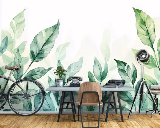 Fototapete - Akvareļu lapas (Kods:15569)