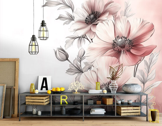 Fototapete - Maigi rozā ziedi (Kods:15587)