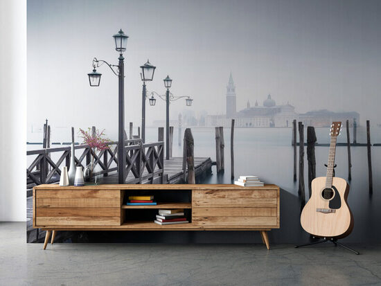 Fototapete: Venēcijas piestātne miglā