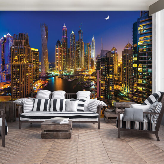 Fototapete: Dubaijas Marīna Naktī 