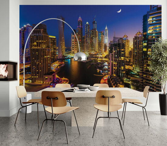 Fototapete: Dubaijas Marīna Naktī 