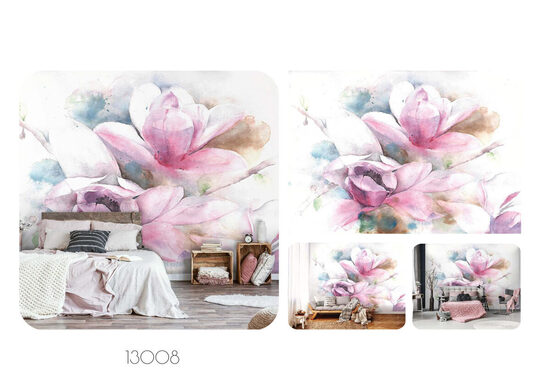 Fototapete - akvareļu ziedi (Kods: PL 13008)