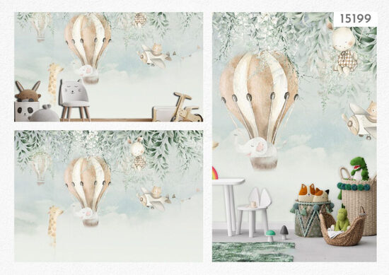 Fototapete - gaisa balons un draugi (Kods: PL 15199)