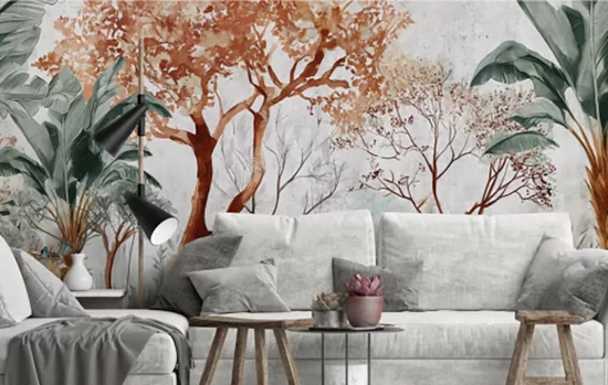 Fototapete: Tropu Koks Un Banānu Lapas