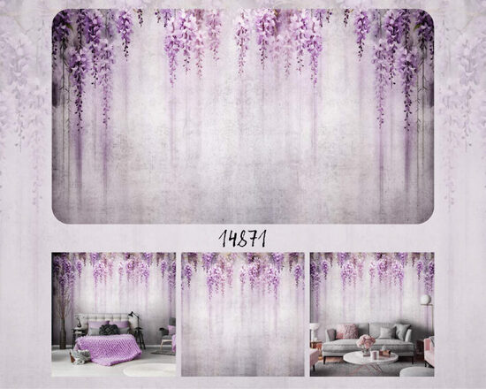 Fototapete - violetie ziedi (Kods: PL 14871)