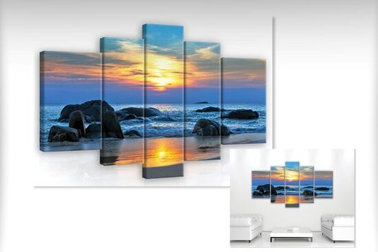 Kanvas Komplekts: Saulriets Jūrā 