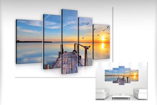 Kanvas Komplekts: Saulriets Virs Mola