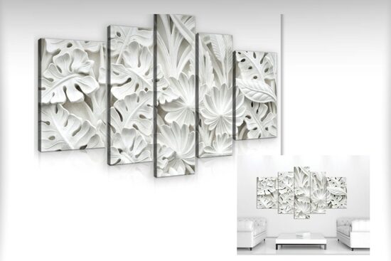 Kanvas Komplekts:  Tropu Lapu Reljefs