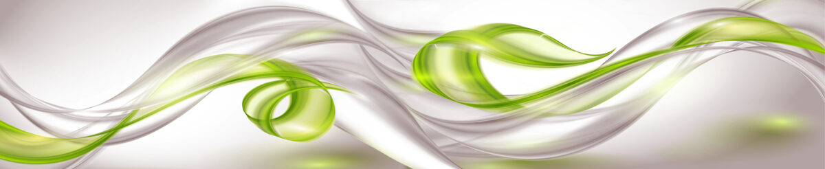 Stikla panelis (ID 2677): Abstrakti, zaļi un pelēki, plūstoši viļņi 